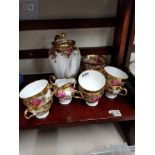 CHINA COFFEE SET GOLDEN ROSE