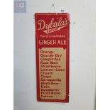 OLD DYBILOS GINGER ALE ADVERTISING SIGN