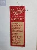 OLD DYBILOS GINGER ALE ADVERTISING SIGN