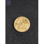 22 carat gold half sovereign Edward VII 1910