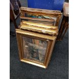 6 GILT FRAMED FACTORY OILS