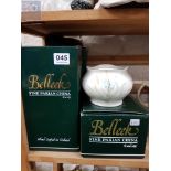 3 BOXED BELLEEK ITEMS