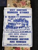 ORIGINAL REPUBLICAN 2 SIDED POSTER - NATIONAL H-BLOCK/ARMAGH COMMITTEE 60CM X 43CM