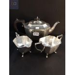 SILVER TEASET SHEFFIELD 1947/48 CIRCA 1.164 KG