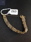 9 carat gold gate bracelet circa 16.24 grams