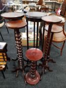 6 VARIOUS WOODEN PLANT STANDS