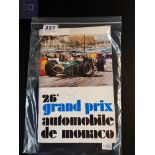 MONACO GRAND PRIX PROGRAMME AND TICKET SIGNED G.HILL