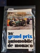 MONACO GRAND PRIX PROGRAMME AND TICKET SIGNED G.HILL
