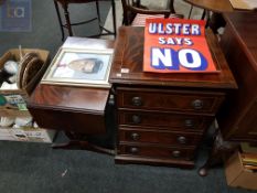 4 DRAWER CHEST AND SMALL DROP LEAF TABLE