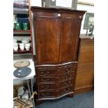 MAHOGANY SERPENTINE FRONT CABINET