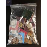 Bag lot of coins to include silver