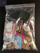 Bag lot of coins to include silver