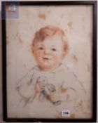ANTIQUE FRAMED PORTRAIT OF CHILD BY DE BURGH