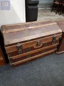 LARGE ANTIQUE DOME TRUNK