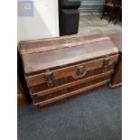 LARGE ANTIQUE DOME TRUNK