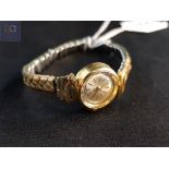 18 carat gold ladies cocktail watch