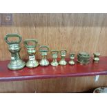 LOT OF VICTORIAN BRASS WEIGHTS