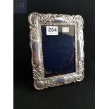 SILVER PHOTO FRAME WITH WOODEN BACK