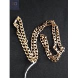 9 CARAT GOLD NECKLACE AND BRACELET SET (approx 48g)