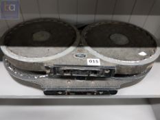 2 BACH AURICON ANTIQUE REEL TO REEL CANS
