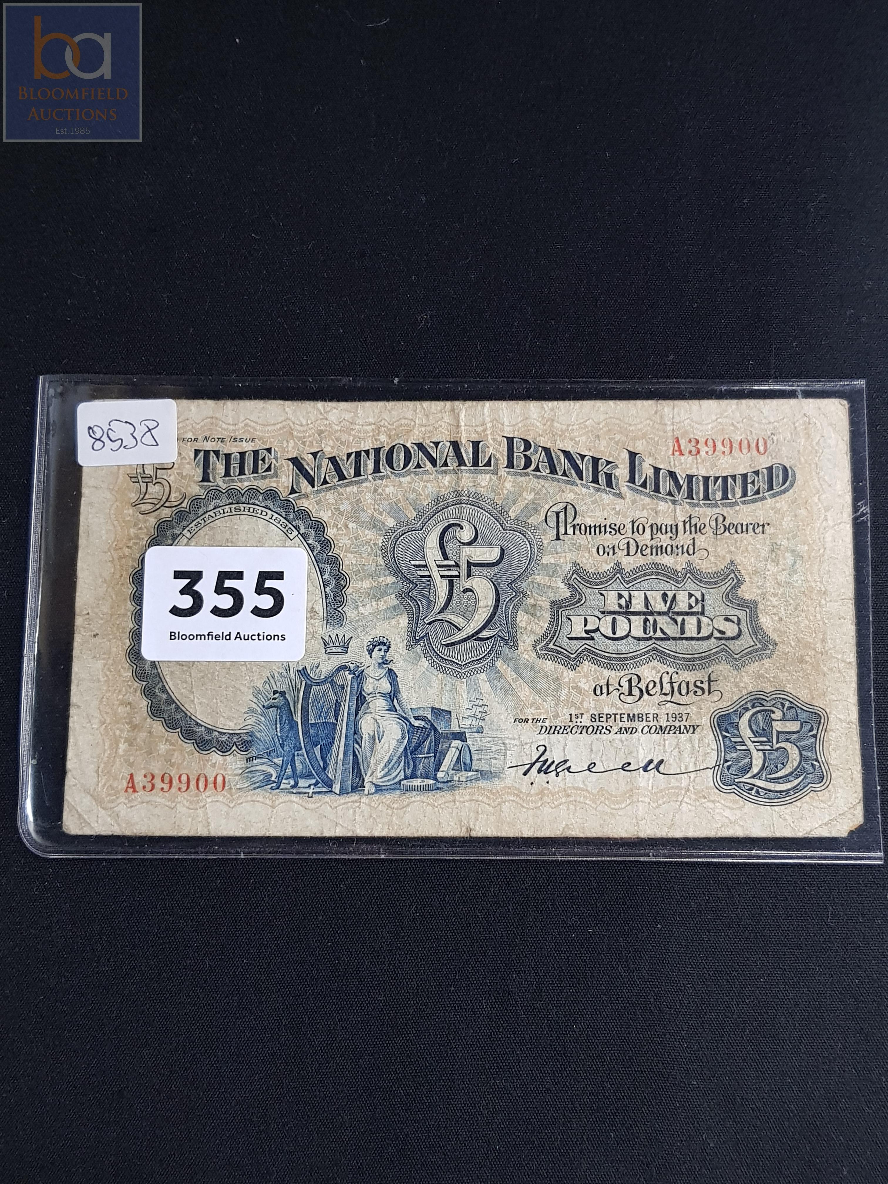 NATIONAL BANK £5 NOTE
