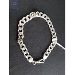 SILVER CURB LINK BRACELET