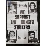 ORIGINAL POSTER 'WE SUPPORT THE HUNGER STRIKERS'