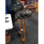 LARGE ARRIFLEY CINE CAMERA ON ANTIQUE TRIPOD