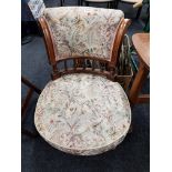 VICTORIAN UPHOLSTERED TUB CHAIR