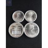 4 1976 MONTREAL SILVER OLYMPIC COINS