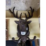 CAST IORN DEER COAT STAND