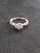 18 CARAT GOLD DIAMOND RING SIZE L AND 2.4G