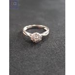 18 CARAT GOLD DIAMOND RING SIZE L AND 2.4G