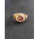 VICTORIAN 18 CARAT MULTI GEM RING BIRMINGHAM 1872