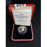 SILVER PROOF PIEDFORT £2 COIN