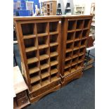 PAIR OF OPEN STORAGE UNITS