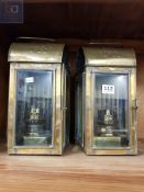 PAIR OF VICTORIAN VR RAILWAY LAMPS