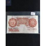 BANK OF ENGLAND 10 SHILLING NOTE