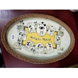 ORIGINAL 1920-1930 MICKEY MOUSE TRAY MADE BY ST.DUNSTANS WAR BLINDED SOLDIER