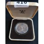 THE QUEEN MOTHER 80TH BIRTHDAY SILVER PROOF COMMEMORATIVE CROWN