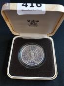 THE QUEEN MOTHER 80TH BIRTHDAY SILVER PROOF COMMEMORATIVE CROWN