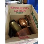 BOX OF COPPER AND BRASS