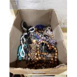 BOX OF COSTUME JEWELLERY