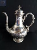 SOLID SILVER COFFEE POT 716G - CONTINENTAL SILVER