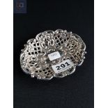 SOLID SILVER ORNATE DECORATIVE OPENWORK PIN TRAY