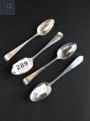 4 IRISH TEASPOONS CIRCA 1800