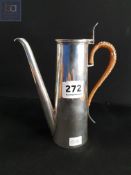 SOLID SILVER CHOCOLATE POT 270G LONDON 1902-03