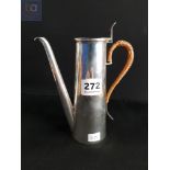SOLID SILVER CHOCOLATE POT 270G LONDON 1902-03