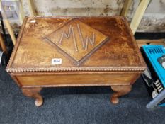 ANTIQUE SEWING BOX AND CONTENTS