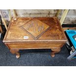 ANTIQUE SEWING BOX AND CONTENTS